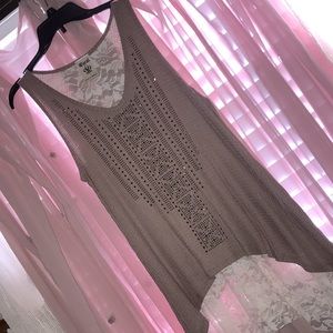 Beautiful Vocal tank with lace insert